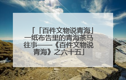 「百件文物说青海」一纸布告里的青海茶马往事——《百件文物说青海》之六十五
