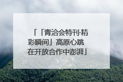 「青洽会特刊·精彩瞬间」高原心跳 在开放合作中澎湃