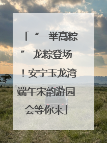 “一举高粽” 龙粽登场！安宁玉龙湾端午宋韵游园会等你来