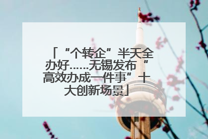 “个转企”半天全办好……无锡发布“高效办成一件事”十大创新场景