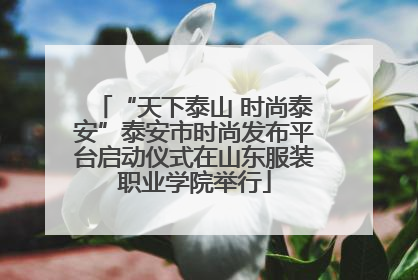 “天下泰山 时尚泰安”泰安市时尚发布平台启动仪式在山东服装职业学院举行