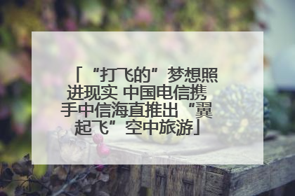“打飞的”梦想照进现实 中国电信携手中信海直推出“翼起飞”空中旅游