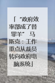 “政府效率部成了替罪羊” 马斯克：工作重点从裁员转向政府电脑系统