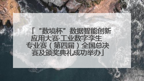 “数境杯”数据智能创新应用大赛·工业数字孪生 专业赛（第四届）全国总决赛及颁奖典礼成功举办