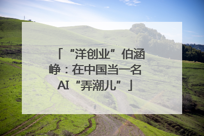 “洋创业”伯涵峥：在中国当一名AI“弄潮儿”