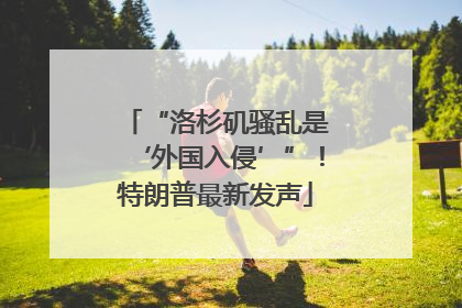 “洛杉矶骚乱是‘外国入侵’”！特朗普最新发声