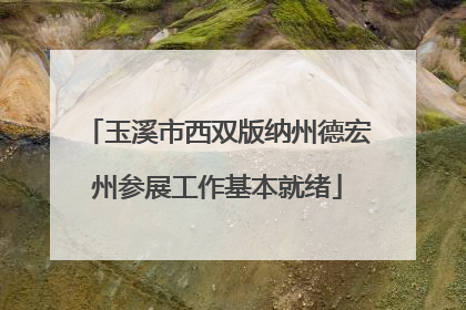 玉溪市西双版纳州德宏州参展工作基本就绪