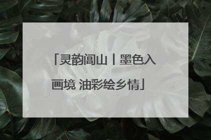灵韵闾山丨墨色入画境 油彩绘乡情