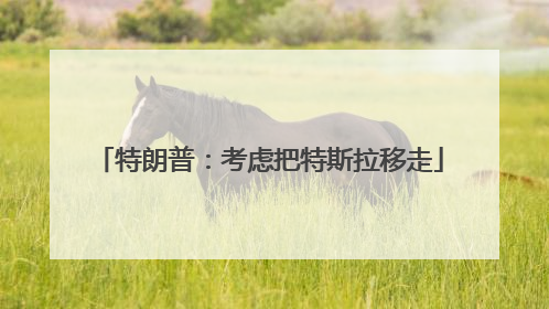 特朗普：考虑把特斯拉移走