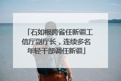 石如根跨省任新疆工信厅副厅长，连续多名年轻干部调任新疆