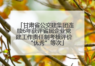 甘肃省公交建集团连续6年获评省属企业党建工作责任制考核评价“优秀”等次