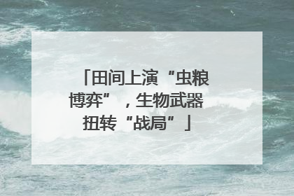 田间上演“虫粮博弈”，生物武器扭转“战局”