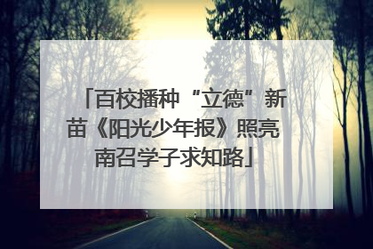 百校播种“立德”新苗《阳光少年报》照亮南召学子求知路