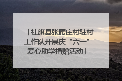 社旗县张腰庄村驻村工作队开展庆“六一”爱心助学捐赠活动