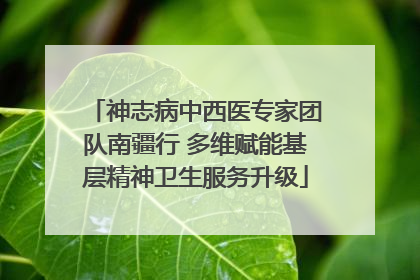 神志病中西医专家团队南疆行 多维赋能基层精神卫生服务升级