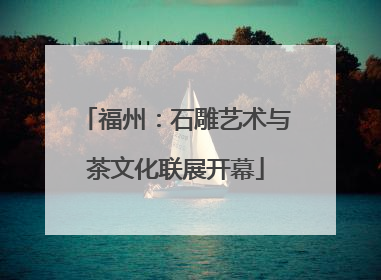 福州：石雕艺术与茶文化联展开幕