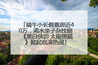 端午小长假票房近40万，浠水亲子杂技剧《黑白侠影·太极熊猫》掀起观演热潮