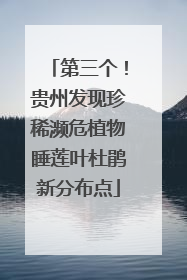 第三个！贵州发现珍稀濒危植物睡莲叶杜鹃新分布点