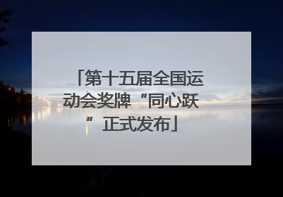 第十五届全国运动会奖牌“同心跃”正式发布