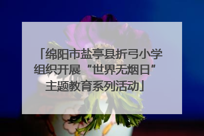 绵阳市盐亭县折弓小学组织开展“世界无烟日”主题教育系列活动