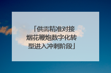 供需精准对接 烟花鞭炮数字化转型进入冲刺阶段