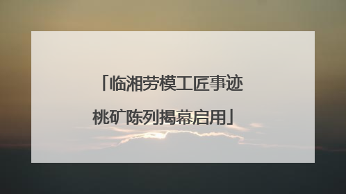 临湘劳模工匠事迹桃矿陈列揭幕启用