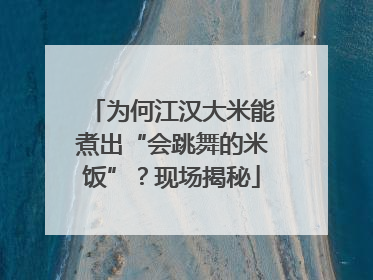 为何江汉大米能煮出“会跳舞的米饭”？现场揭秘