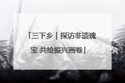 三下乡｜探访非遗瑰宝 共绘振兴画卷