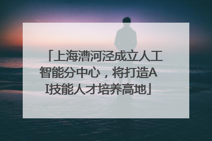 上海漕河泾成立人工智能分中心，将打造AI技能人才培养高地