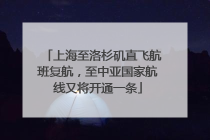 上海至洛杉矶直飞航班复航，至中亚国家航线又将开通一条