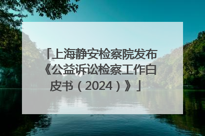上海静安检察院发布《公益诉讼检察工作白皮书（2024）》