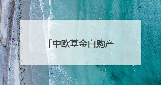 中欧基金自购产品锁定三年！明星战略折戟下信心背书能否打动市场