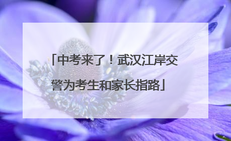 中考来了！武汉江岸交警为考生和家长指路