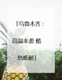 乌鲁木齐：高温来袭 酷热难耐