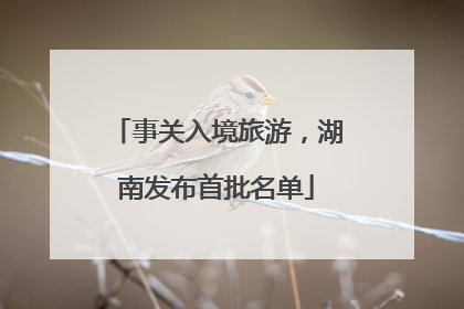 事关入境旅游，湖南发布首批名单