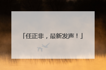 任正非，最新发声！