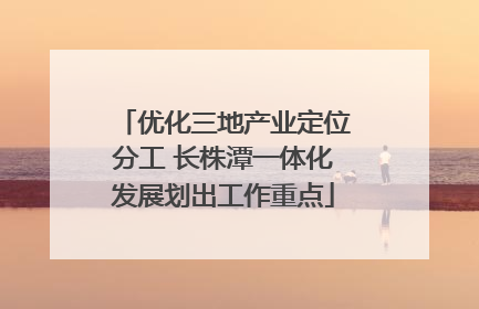 优化三地产业定位分工 长株潭一体化发展划出工作重点