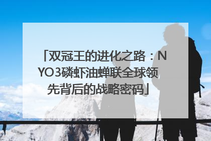 双冠王的进化之路：NYO3磷虾油蝉联全球领先背后的战略密码