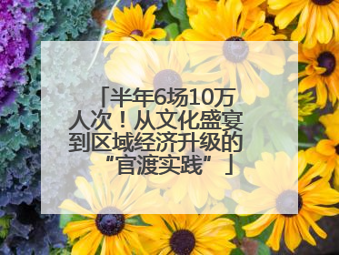 半年6场10万人次！从文化盛宴到区域经济升级的“官渡实践”