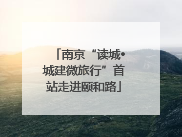 南京“读城•城建微旅行”首站走进颐和路
