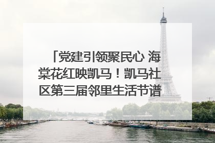 党建引领聚民心 海棠花红映凯马！凯马社区第三届邻里生活节谱写幸福新篇章