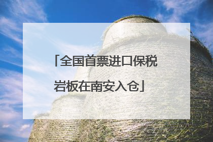 全国首票进口保税岩板在南安入仓