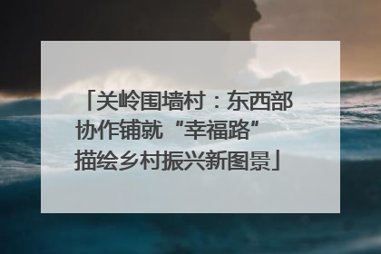 关岭围墙村：东西部协作铺就“幸福路” 描绘乡村振兴新图景