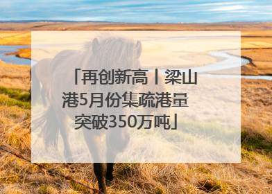 再创新高丨梁山港5月份集疏港量突破350万吨