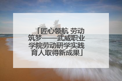 匠心领航 劳动筑梦——武威职业学院劳动研学实践育人取得新成果