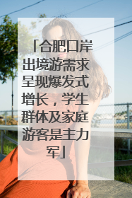合肥口岸出境游需求呈现爆发式增长，学生群体及家庭游客是主力军