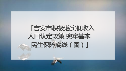 吉安市积极落实低收入人口认定政策 兜牢基本民生保障底线（图）