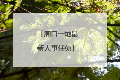 周口一地最新人事任免