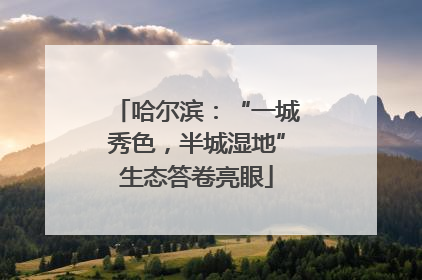 哈尔滨：“一城秀色，半城湿地”生态答卷亮眼