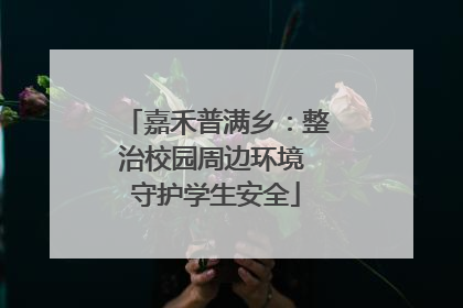 嘉禾普满乡：整治校园周边环境 守护学生安全